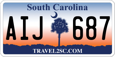 SC license plate AIJ687