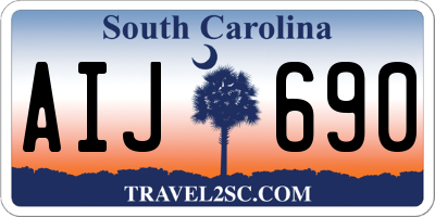 SC license plate AIJ690