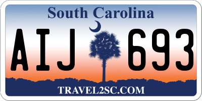 SC license plate AIJ693
