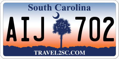 SC license plate AIJ702