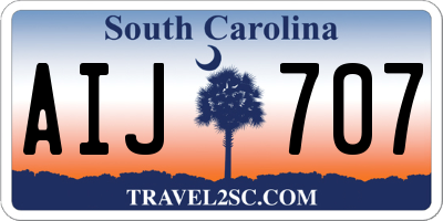 SC license plate AIJ707