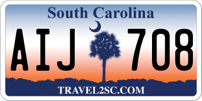 SC license plate AIJ708