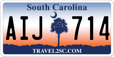 SC license plate AIJ714