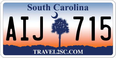 SC license plate AIJ715