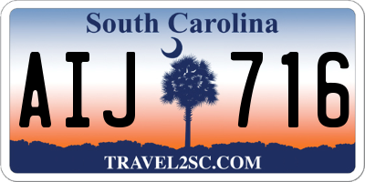 SC license plate AIJ716
