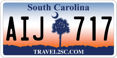 SC license plate AIJ717