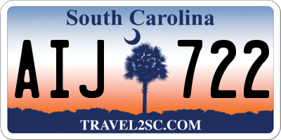 SC license plate AIJ722
