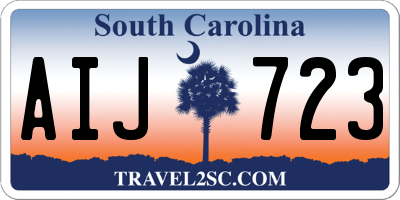 SC license plate AIJ723
