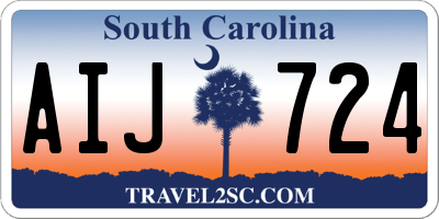 SC license plate AIJ724