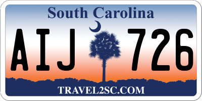 SC license plate AIJ726