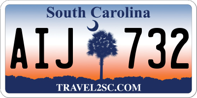 SC license plate AIJ732
