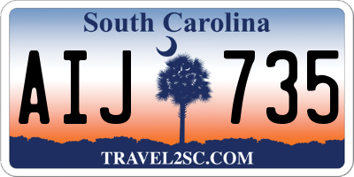 SC license plate AIJ735