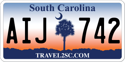 SC license plate AIJ742