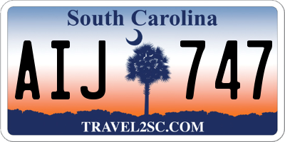 SC license plate AIJ747