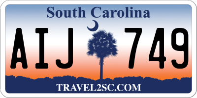 SC license plate AIJ749