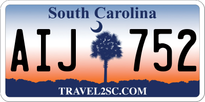 SC license plate AIJ752