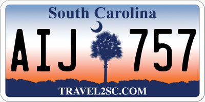 SC license plate AIJ757