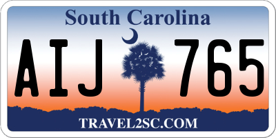 SC license plate AIJ765