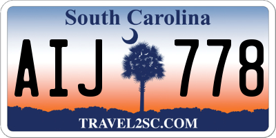 SC license plate AIJ778