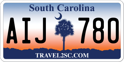 SC license plate AIJ780