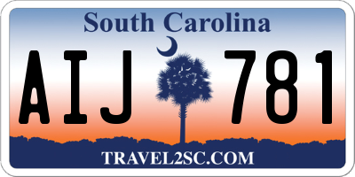 SC license plate AIJ781