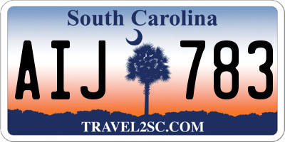 SC license plate AIJ783
