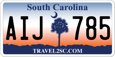 SC license plate AIJ785