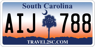 SC license plate AIJ788
