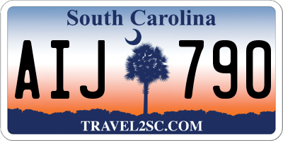 SC license plate AIJ790