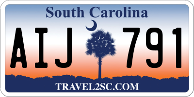 SC license plate AIJ791