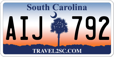 SC license plate AIJ792