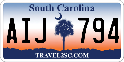 SC license plate AIJ794