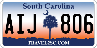 SC license plate AIJ806
