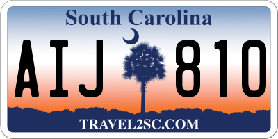 SC license plate AIJ810