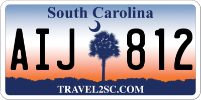 SC license plate AIJ812