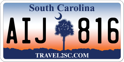 SC license plate AIJ816