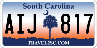 SC license plate AIJ817