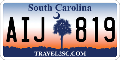 SC license plate AIJ819