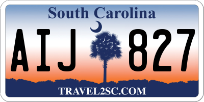 SC license plate AIJ827