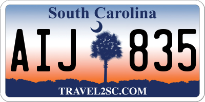 SC license plate AIJ835
