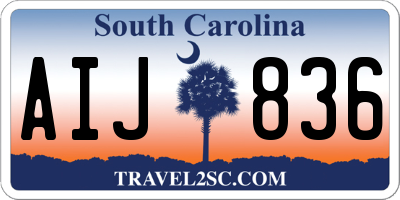 SC license plate AIJ836