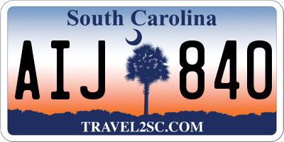 SC license plate AIJ840