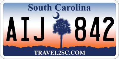 SC license plate AIJ842