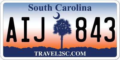 SC license plate AIJ843