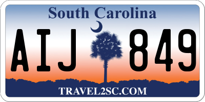 SC license plate AIJ849