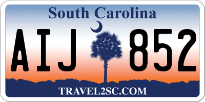 SC license plate AIJ852