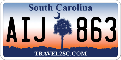 SC license plate AIJ863