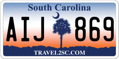 SC license plate AIJ869