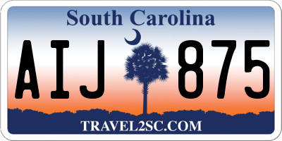 SC license plate AIJ875
