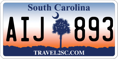 SC license plate AIJ893